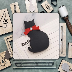 DIY katvormige bladwijzer snijmal, aangepaste leren bladwijzer stansvorm, lederen precisie-handgereedschap voor Sizzix-machine