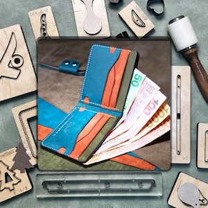 Fustelle di precisione per portafogli in pelle personalizzati, kit di utensili per stampaggio in acciaio fatti a mano personalizzati