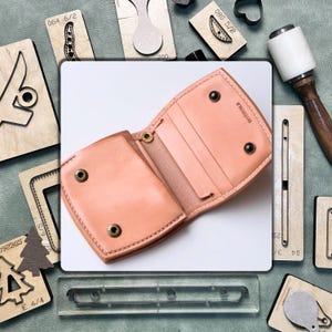 Cartera con Clip Personalizada - Troqueladora de Cuero Hecha a Mano | Juego de Cuchillas de Acero de Precisión para DIY
