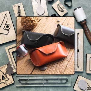 Handgemaakte Brilzak Lederen Snijmessen - Precisie Lederen Pons Gereedschap | Duurzaam Stalen Mes Die Set voor DIY en Knutselprojecten