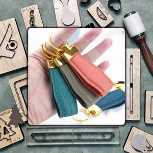 Troquel de corte de cuero para llaveros, máquina troqueladora Sizzix, regla de acero, máquina troqueladora de metal, troquel de perforación para artesanías de cuero, herramienta para papel kraft