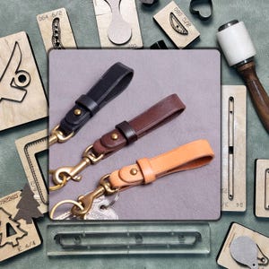 Corte de couro para chaveiro feito à mão | Molde de chaveiro de couro de precisão para acessórios DIY e feitos à mão | Amantes de artesanato em couro