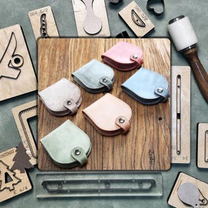 Fustella in acciaio per portamonete in pelle personalizzata, strumento di punzonatura in pelle fatto a mano per progetti artigianali fai da te e regali personalizzati