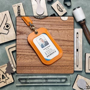 Troqueles de cuero para porta tarjetas de identificación, troqueles de cuero para tarjetas de autobús, herramientas para cortar cuero, tela y papel, troqueles personalizados.