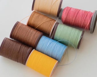 Round Waxed Polyester Thread Leather Craft Hand Sewing Essential Width 0.35mm/0.45mm/0.55mm/0.65mm Pick Width And Color