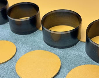 Round Steel Rule Die for Leather Cutting - Multi-Size Custom Metal Punch - Handmade Leathercraft Cutting Tool (No Board)