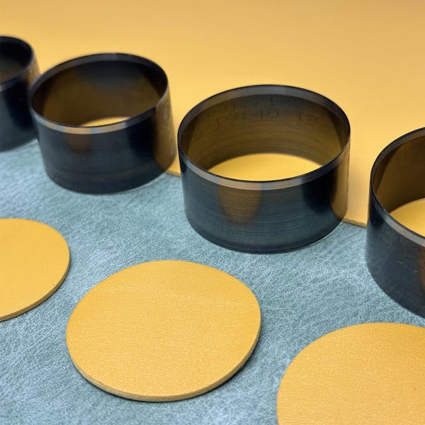 Troquel redondo de acero para cortar cuero - Punzón de metal personalizado de varios tamaños - Herramienta de corte artesanal para cuero (sin tabla)