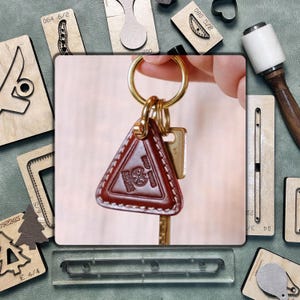 Custom driehoek sleutelhanger snijmal | DIY lederen ambachtelijke precisiestans | sleutelhangerhanger metaal stansen