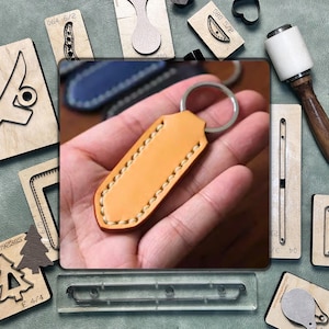 Aangepaste sleutelhanger leer stansen - handgemaakte hanger lederen precisiesnijmatrijs, hoogwaardig stalen mes metalen ponsgereedschapset