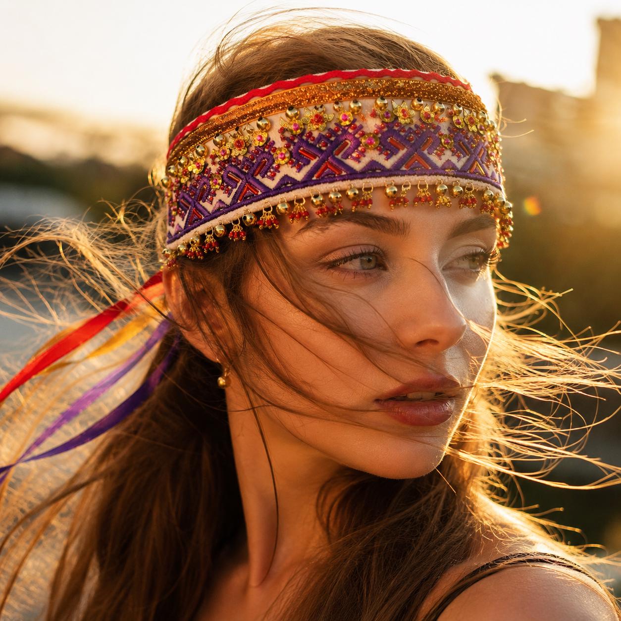 Hair Jewlery multilayer GODDESS hairpiece Boho bridal coachella Coachella Hair Piece - Etsy main image 3