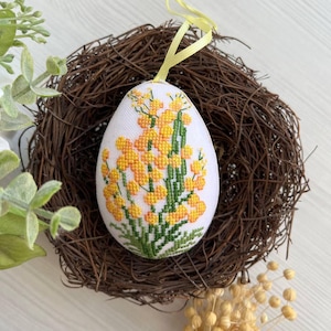 Hand-Embroidered Easter Eggs – Unique Handmade Easter Decor, Traditional Embroidered Ornaments, Easter Gift