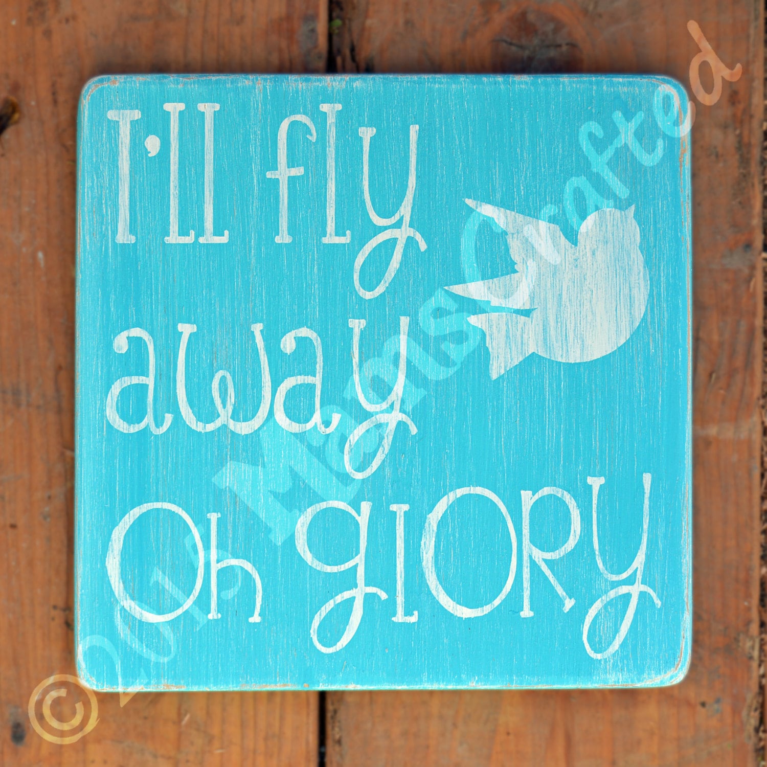 Volaré lejos Oh Glory Arte del himno cristiano madera | Etsy