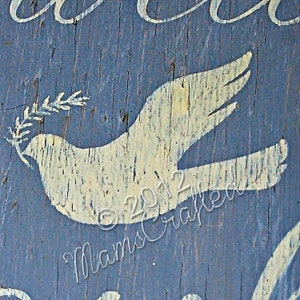 It Is Well With My Soul, Christian hymn song, rustic wooden sign, peace dove, weathered wood, religious wall art,inspirational decor,hanging image 4