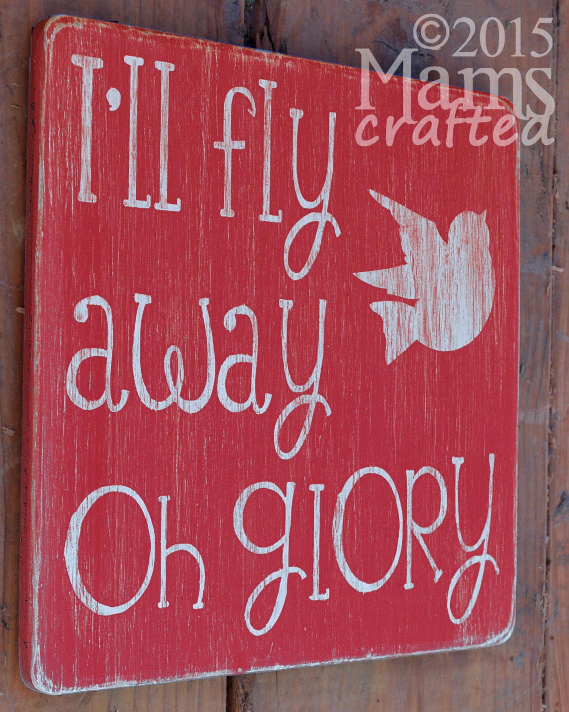 Volaré lejos Oh Glory Arte del himno cristiano madera | Etsy