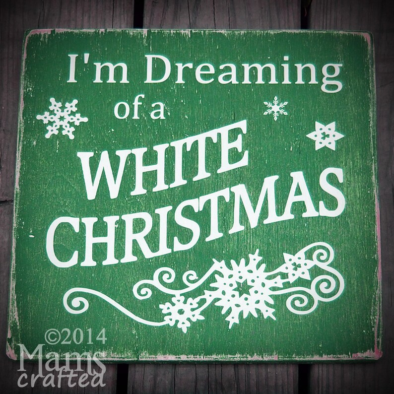 I'm Dreaming of a White Christmas Winter Holiday Song Etsy