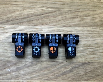 10 3D Printed wound counter and order tracker for Kill team Tabletop Games | Measure Distances, Ranges, and Terrain Navigation