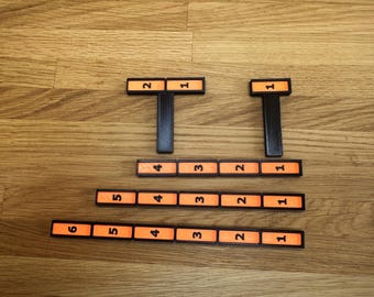 3D Printed Ruler Set – Miniature Movement Tool for Tabletop Games | Measure Distances, Ranges, and Terrain Navigation