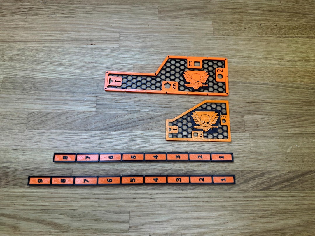 3d Paper Ruler 3D Printed Ruler Set â Miniature Movement Tool for Tabletop Games ...