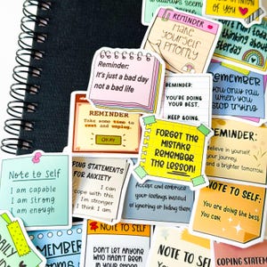 50 stuks stickers positieve herinneringen, bevestigingsstickers, herinneringsstickers, zelfliefdestickers, retrostickers, telefoonhoesje, planner