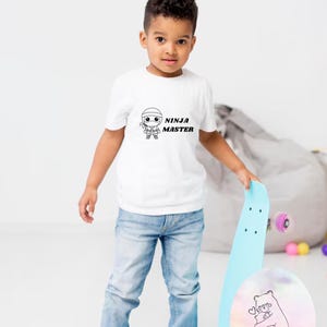 Ninja master Toddler Short Sleeve Tee fun ninja toddler birthday gift ninja party theme boy loves ninjas present