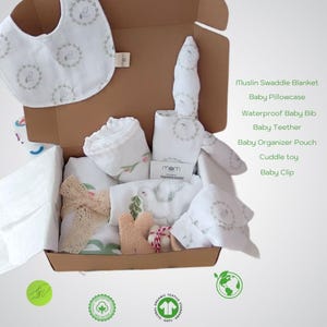 Neugeborenen Baby Geschenk-Set, Babypartygeschenk, Baby Geschenkbox, personalisierte Geschenkbox, Babypflege Geschenk-Set, Beißring, Schlafspielzeug, Taufgeschenk
