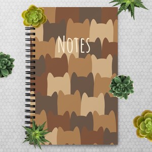Cute Cat Journal - Simple Cat Pattern Notebook For Cat Lovers - Minimalist Stationary