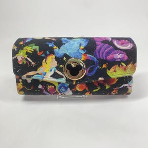 Vintage 90s Disney Heroes Portemonnaie - 20 cm langer, schwerer Baumwollstoff, seltenes Micky Maus-Nahaufnahme-Design - bunter Retro-Karikatur-Stil #A18