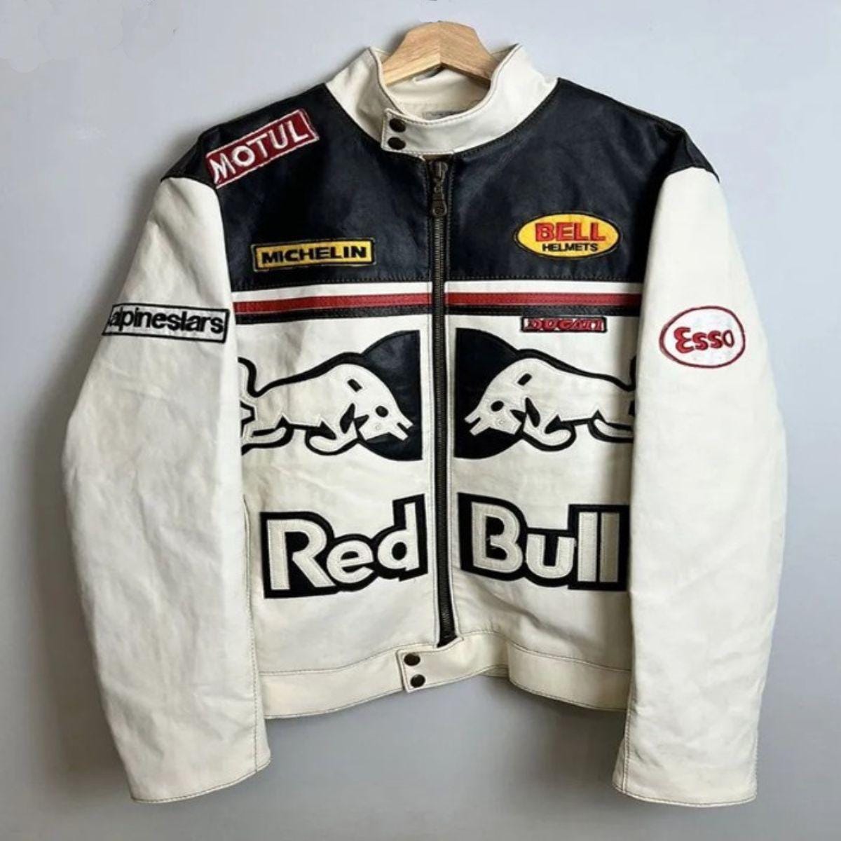 レーシングジャケットRed Bull 革ジャン Red bull racing leather jacket - Etsy 日本
