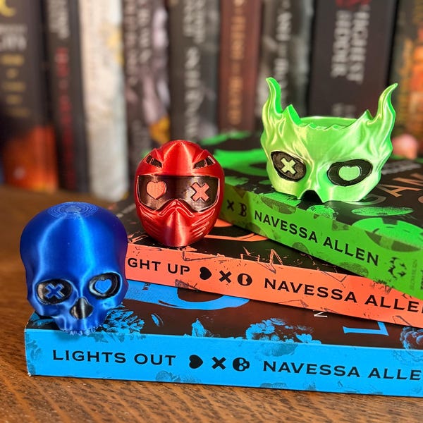 Into the darkness trilogy  inspired  bookshelf decoration set
