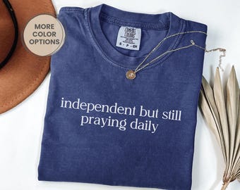Comfort Colors® Patriotic Christian Shirt, Freedom Shirt, Christian Merch, Minimalist Christian Gift, Jesus Gift for Believers, USA Freedom
