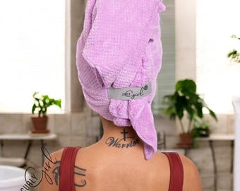 Curly Girl Microfiber Hair Towel Wrap | Quick-Dry Hair Drying Towel | Frizz-Reducing Hair Towel | Self-Care Gift for Her