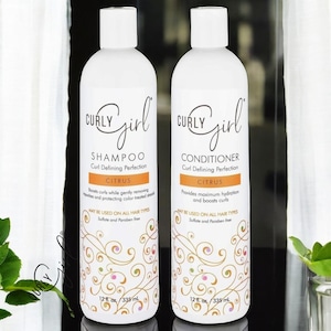 Shampoo and Conditioner Set for Curl Hair | Curly Girls Hair Care | Hydrating Shampoo | Organic Hair Care | Organic Hair Set | Hair Set