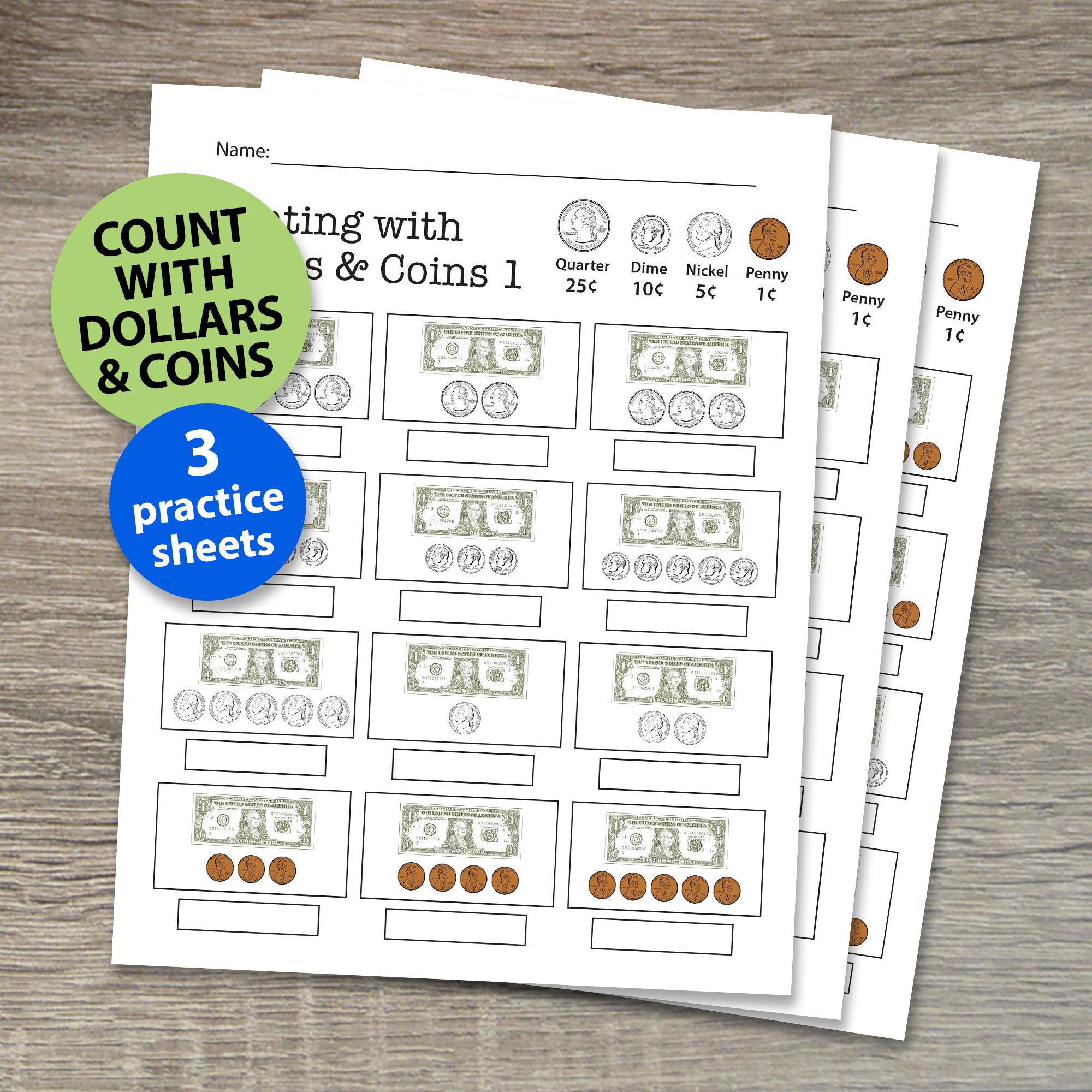 1st Grade Math Worksheets | 2nd Grade Math Worksheets | Money ...