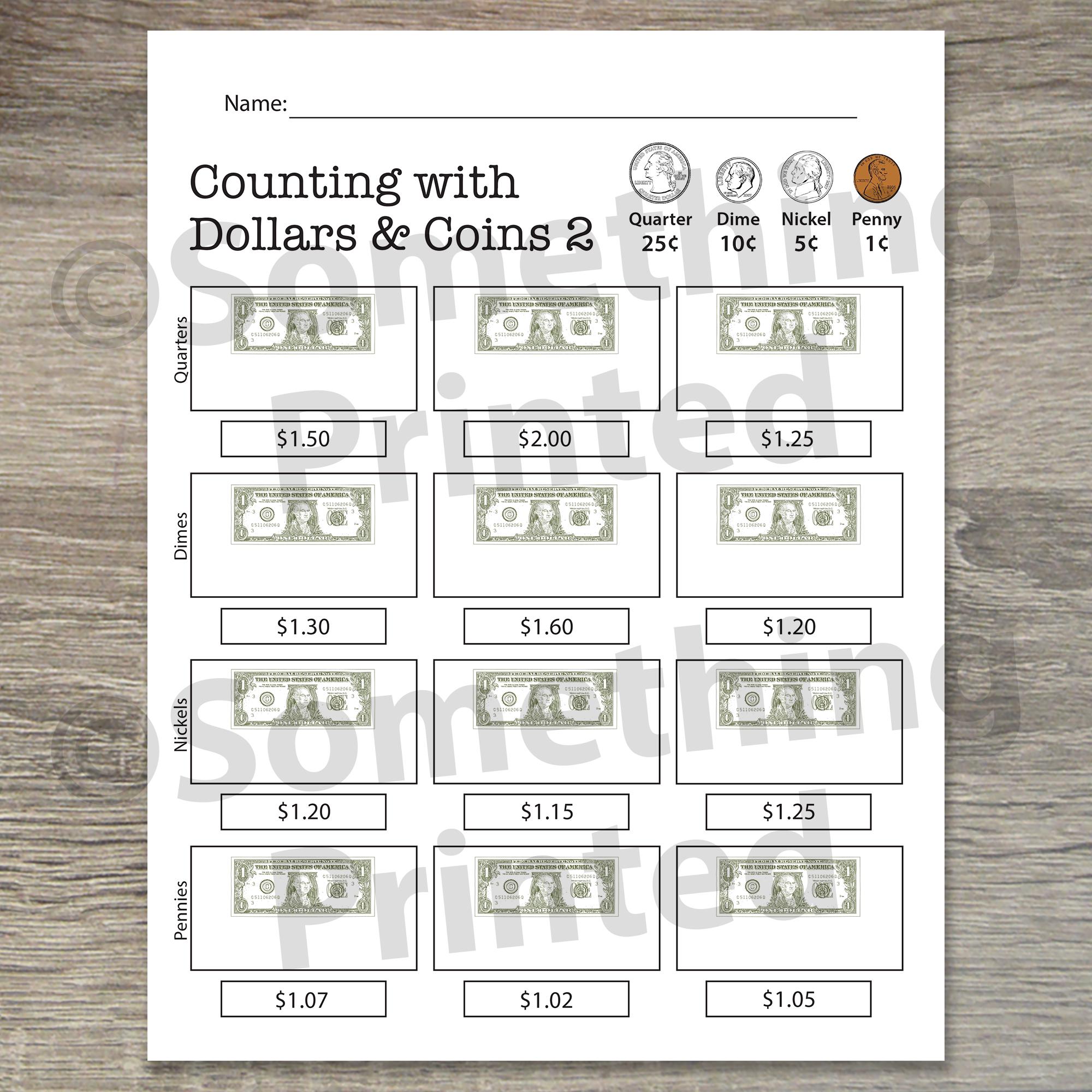 1st Grade Math Worksheets | 2nd Grade Math Worksheets | Money ...