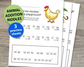 1st Grade Math Worksheets | 2nd Grade Math Worksheets | Addition Practice | Printable Learning Worksheets | Learning Activities for Kids