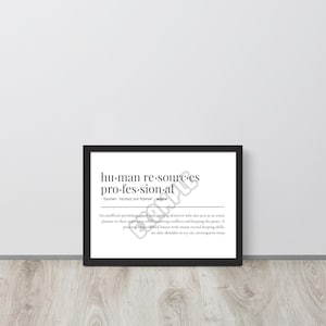Human Resources, Definition Human Resources DIGITAL Instant Download Printable Graphic
