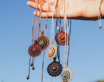 Collana regolabile "Paz" con pietra naturale