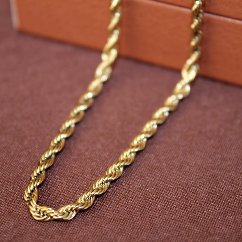 3mm 18k Rope Chain - Etsy