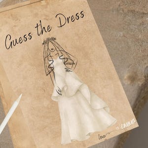 Guess The Dress Bridal Shower Game | Bridal Shower Games | Bachelorette Party | Guess The Dress Game Template | Instant Download | Printable