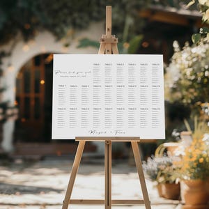 Modern Seating Chart Template I Minimalist Editable Seating Plan I Seating char Sign Instant Download I Printable I Seating Chart I #YEZ