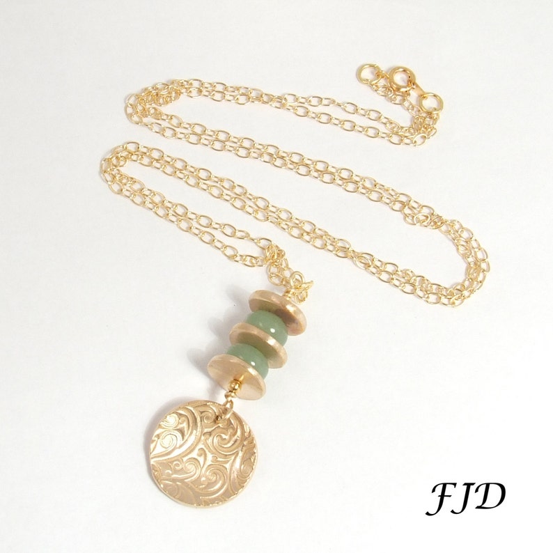 Handmade Bronze and Gold Long Necklace Etsy