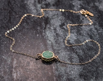 Druzy and Gold Necklace