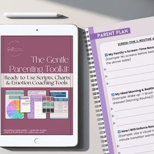 Parenting Planner & Calm Parenting Guide | Printable Gentle Parenting Toolkit | Positive Discipline and Self-Regulation + BONUS