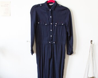 french connection navy jumpsuit