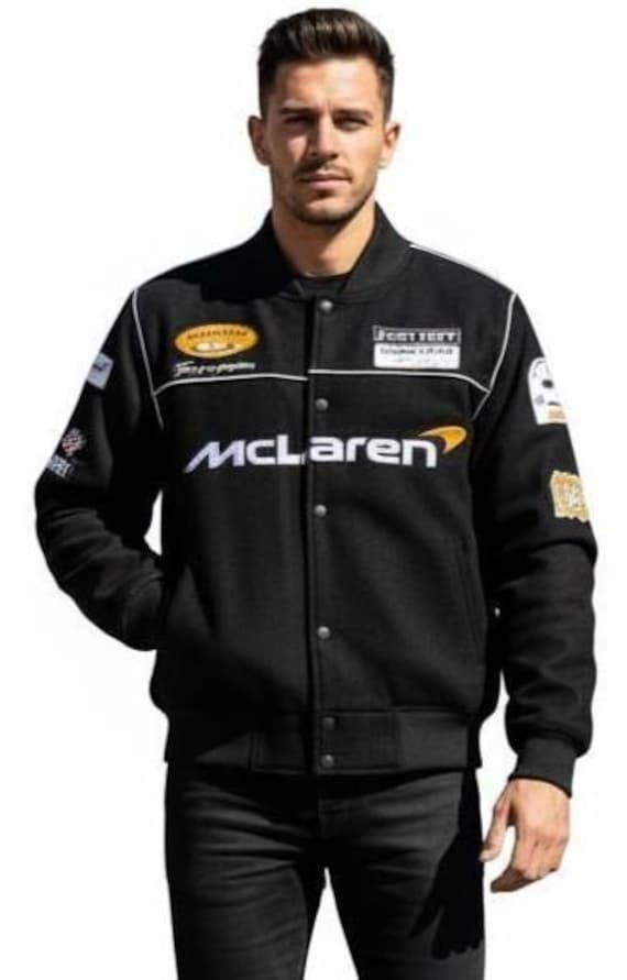 Mclaren Racing Jacket | Motorsport Streetwear Bomberjacket | Black