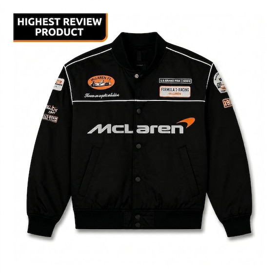Mclaren Racing Jacket | Motorsport Streetwear Bomberjacket | Black