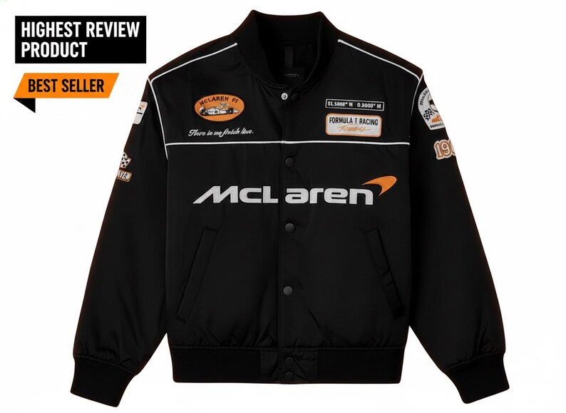 Mclaren Racing Jacket | Motorsport Streetwear Bomberjacket | Black F1 ...