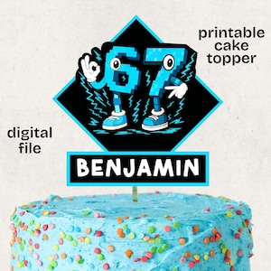 Six Seven Meme Birthday Invitation, 7th birthday invite boy, I Was 6 Now I’m 7 birthday invite, Retro gaming style invitation, pixel meme image 10