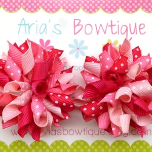 Perfectly Pink Dots Mini Korker Hair Bows