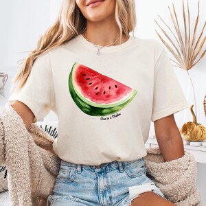 One in a Melon PNG – Cute Watermelon Shirt Design – Summer Fruit Sublimation Clipart for DIY & POD – Funny Food Shirt File – Trendy Shirt